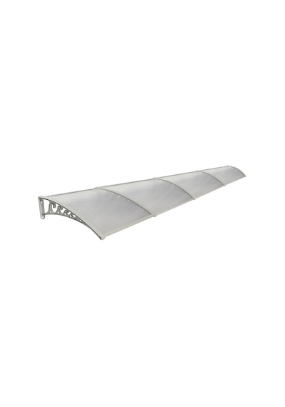 Plastik Ayak 6mm Levhalı Pratik Sundurma Kanopi 100x600 Cm Gri