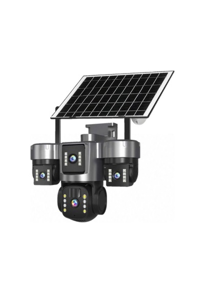 Onqam On-sg4323 3x2mp 4g Dış Mekan Güneş Enerjili Ptz Güvenlik Kamerası - 3 Motorlu Lens