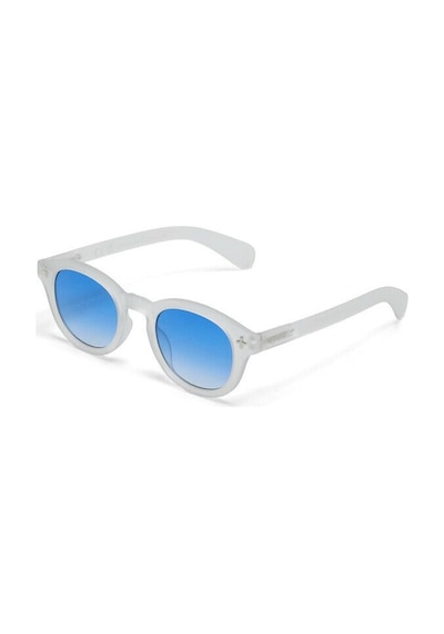 Okkia Milano Unisex Güneş Gözlüğü Transparan Beyaz / Lens: Mavi Gradyan Beyaz