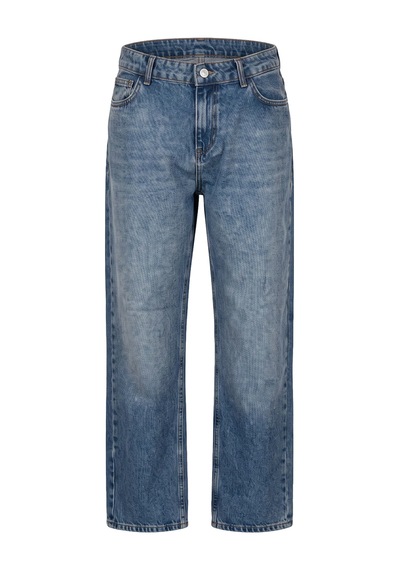 CEMO Kadın Yüksek Bel Wide Leg Denim Jean Pantolon Mavi