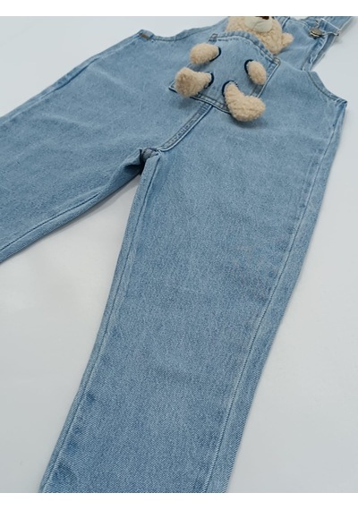 Jabber Kot Salopet Ayıcıklı Unisex Açık Mavi