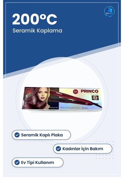 Saç Düzleştirici Seramik Kaplı C Sıcaklık Ayarlı Kadın Bakım Ütü