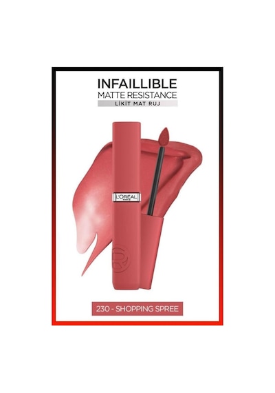 L'Oréal Paris Infaillible Matte Resistance Likit Mat Ruj 230 Shopping Spree