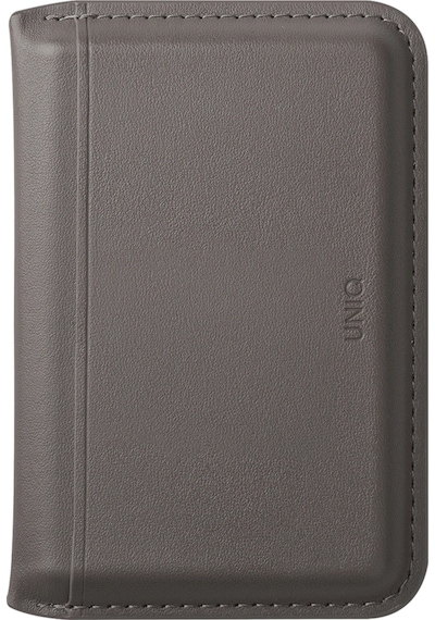 Standlı Magnetic Lyden Ds Vegan Deri Kartlık Kimlik/ehliyet/kredi Kartı Taşıyıcı Cüzdan Rfıd Koruma Grey