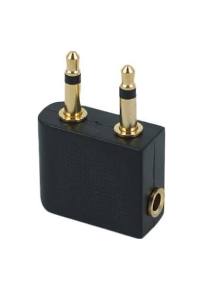 Üniversal 3.5Mm-3.5Mm Uçak Kulaklık Ses Adaptörü Jack Fişi
