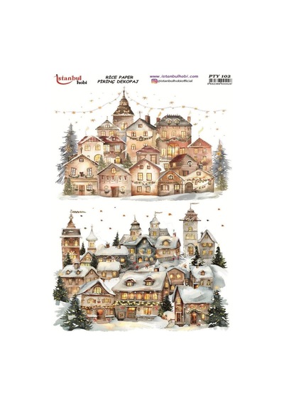 Pirinç Dekopaj Kağıdı 30x42cm Pty-102 Yılbaşı