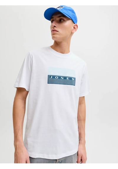 Jack & Jones Jack&jones Jcofusion Dots Print Tee Erkek T-shirt 12289863 Beyaz Jack & Jones Jack&jones Jcofusion Dots Print Tee Erkek T-shirt 12289863 Beyaz