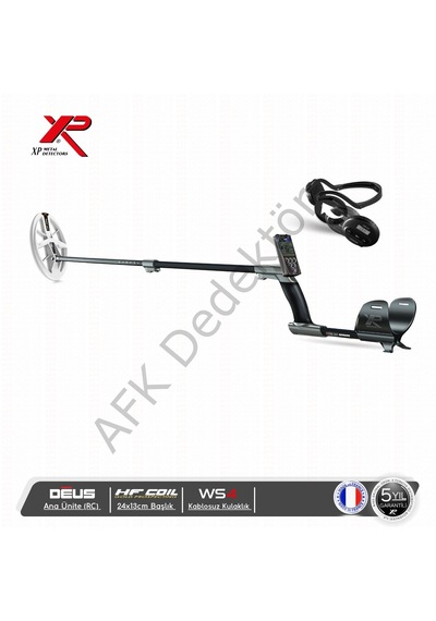 Xp Deus Rc Ana Üniteli 24x13 Cm Hf Başlıklı Ws4 Kablosuz Kulaklıklı Metal Dedektörü