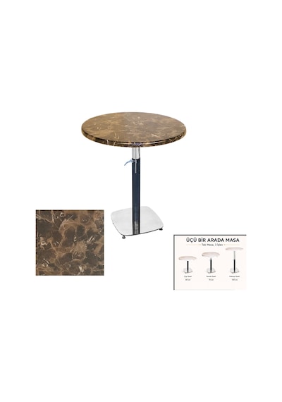 Üçüz Masa Ayarlanabilir 70 Cm Yuvarlak - Werzalit, Wermodin Ve Allzalit Tabla - Karacabey Mermer Çok Renkli Üçüz Masa Ayarlanabilir 70 Cm Yuvarlak - Werzalit, Wermodin Ve Allzalit Tabla - Karacabey Mermer Çok Renkli