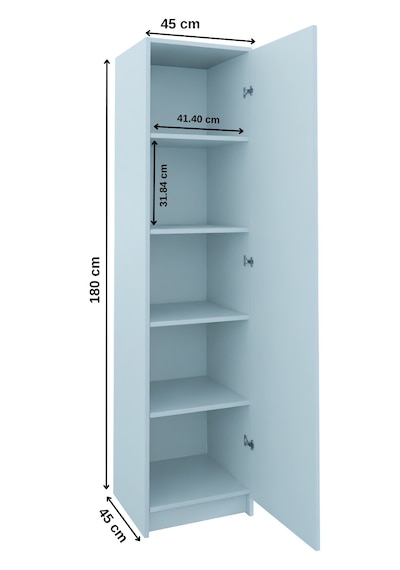 Ladik Beyaz Tek Kapaklı Gardırop 180-45-45 Cm Çift Yönlü Kapak Ladik Beyaz Tek Kapaklı Gardırop 180-45-45 Cm Çift Yönlü Kapak