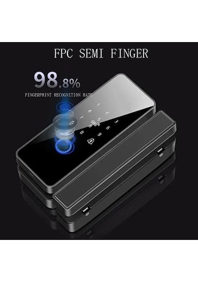 Akıllı Cam Kapı Kilidi Parmak Izi+şifre+kart+bluetooth İle Açma