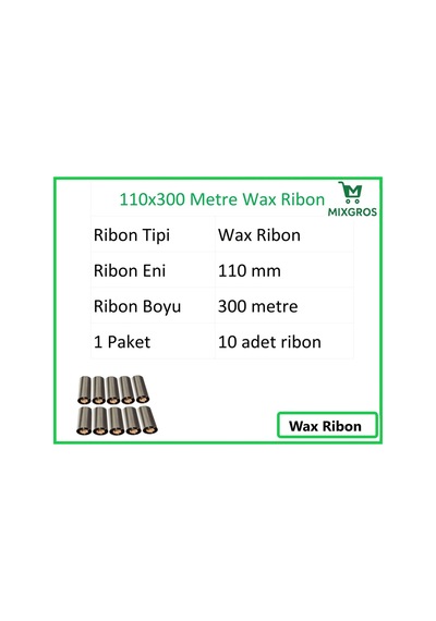 110x300 Metre Wax Ribon 10 Adet