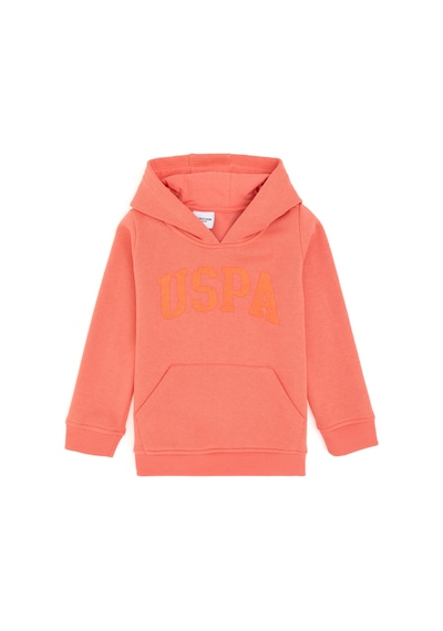 U.S. Polo Assn. Kız Çocuk Nar Çiçeği Kapüşonlu Basic Sweatshirt 50292512-VR239