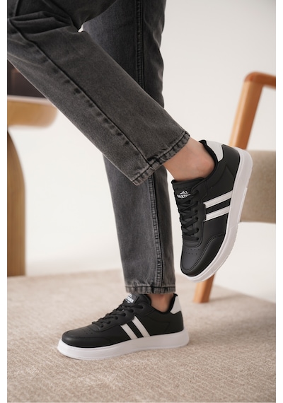 Daxtors Daxors D163 Günlük Ortopedik Kadın Sneaker Spor Ayakkabı Siyah-beyaz