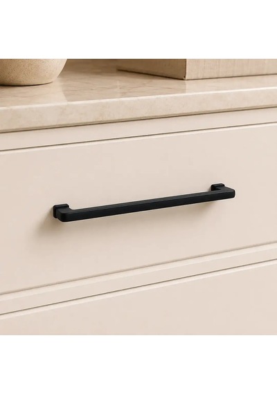 System Mobilya Kulbu Siyah Renk 160mm Kulp Sy4715 0160 Al6 Çok Renkli
