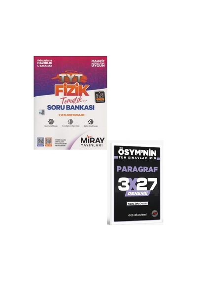 2027 Miray 2027 Tyt Fizik Maarif Model Tematik Soru Bankası+evp Akademi Paragraf