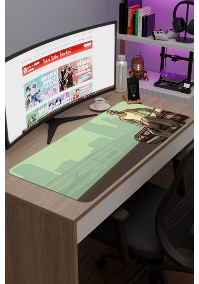 Gta San Andreas Kaymaz Dikişli Kauçuk Oyuncu Mousepad V5 - 90x40 Xxl Gaming Mouse Pad Fare Altlığı