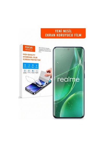 Realme 16 Pro 5g Uyumlu Kırılmaz Cam Özel Kesim Hydrogel Film