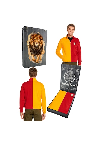 Galatasaray Dik Yaka Tam Fermuar 5 Yıldızlı Sarı Kırmızı Sweat Gs Aslan Baskılı Ahşap Kutulu Kırmızı - Sarı Galatasaray Dik Yaka Tam Fermuar 5 Yıldızlı Sarı Kırmızı Sweat Gs Aslan Baskılı Ahşap Kutulu Kırmızı - Sarı