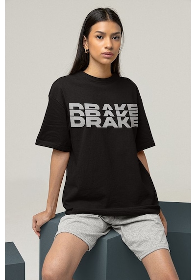Certifid Lover Boy Drake Baskılı Unisex Oversize Rapper Tişört Siyah
