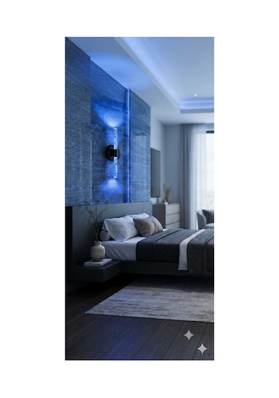 Bubbleflux Small 31 Cm Modern Tasarım Led Aplik - Duvar Lambası - Siyah - Elektrikli - Rgb Kumandalı Siyah Rgb Elektrikli Kumandalı