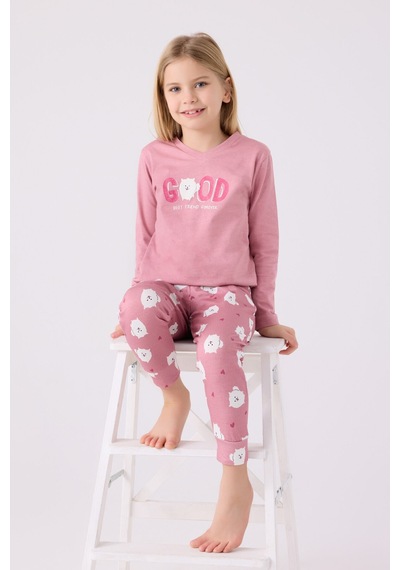 Arnetta Kız Çocuk Pembe Pijama Takımı Ar3088-c-v1 Pembe
