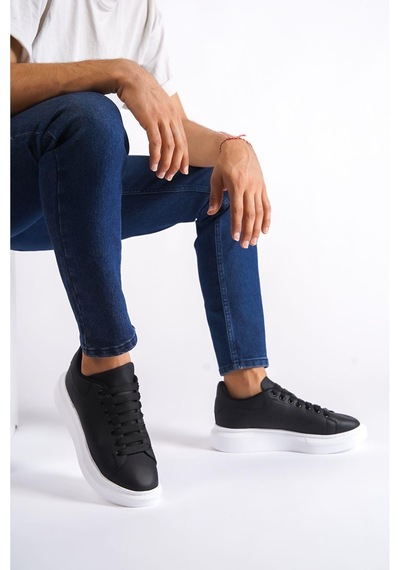 Mubiano Mbmcq1000-s Erkek Kalın Taban Siyah Sneaker & Spor Ayakkabı Siyah