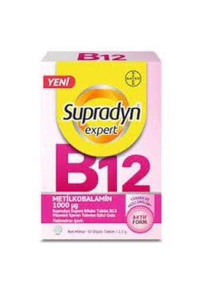 Supradyn Expert B12 Metilkobalamin 1000 Mcg 30 Dilantı Tablet