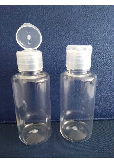 Güvenç Ambalaj Fliptop Kapaklı Plastik Pet Likit Dezenfektan Kozmetik Şişesi 100 Adet 50 ML
