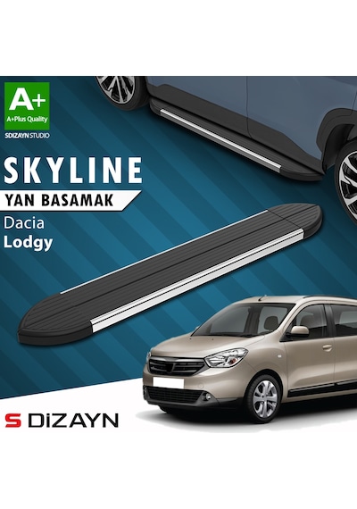 S-dizayn Dacia Lodgy Skyline Krom Yan Basamak 203 Cm 2012 Üzeri A+ Kalite