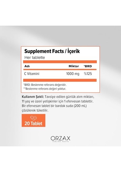 Efervit Vitamin C 1000 Mg 20 Eff Tablet