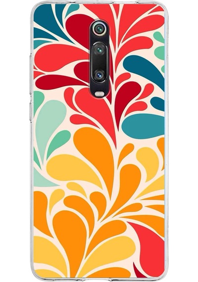Xiaomi Redmi K20 İle Uyumlu 1mm Slim Fit Retro Renkler 5 Baskılı Şeffaf Kılıf Şeffaf