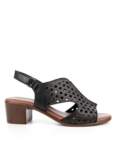 Hush Puppies Fito 624216 Hakiki Deri Kadın Sandalet Siyah