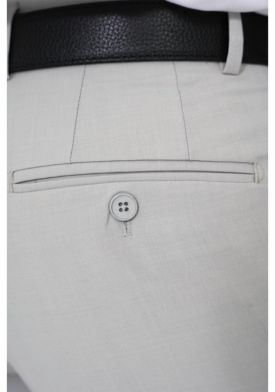 Efor Slim Fit Pilesiz Yün Klasik Taş Kumaş Pantolon P 1191 Taş