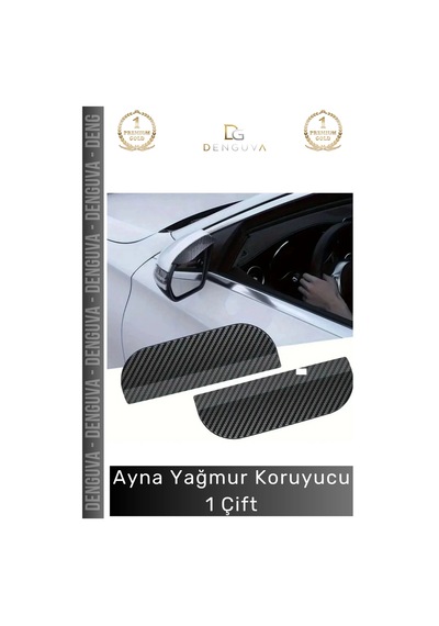 Aynakoruyucu Araba Yan Ayna Yağmur Koruyucu Estetik Karbon Tasarım Koruyucu Siper Karbon Desenli