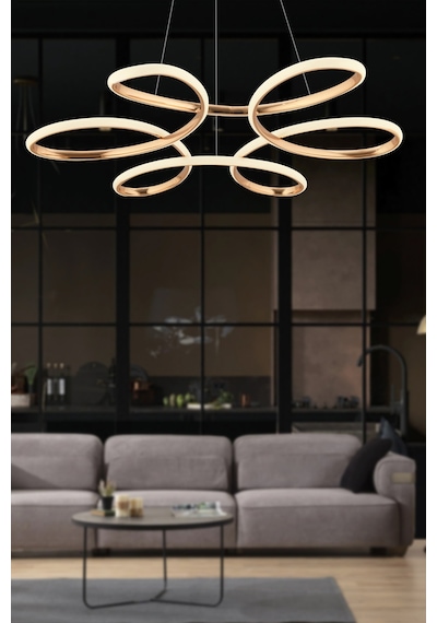 İkon Model Gold Kaplama Hol Antre Mutfak Salon Yatak Çocuk Odası Modern Led Beyaz Işık Avize Gold