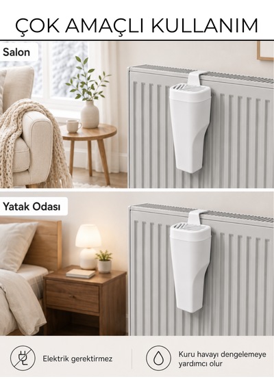 2 Adet Kalorifer Suluğu Air Fresh Nem Koruyucu Kapaklı Nemlendirici Petek Suluğu Oda Ortam Nemlendirici Hava Nemlendiricisi Beyaz