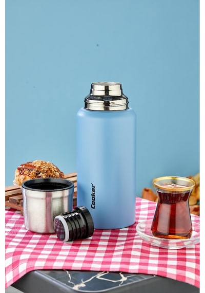 Cooker Campmate 750 Ml Paslanmaz Çelik Termos Ckr2106 Mavi