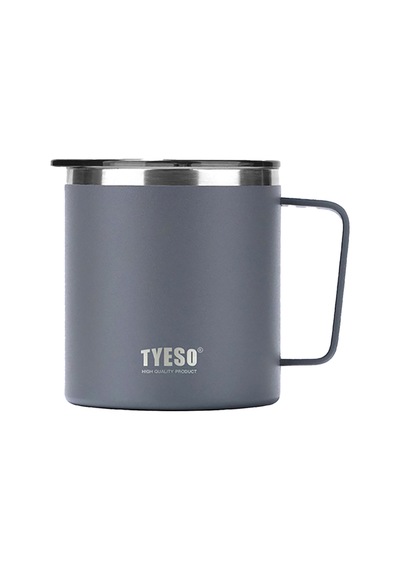 Tyeso Silviya Mug Vakumlu Paslanmaz Çift Duvarlı Termal Kapaklı 400ml Antrasit