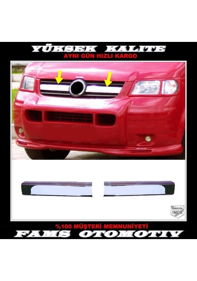 Vw T5 Transporter Krom Ön Panjur 2 Prç. 2003-2010 P. Çelik