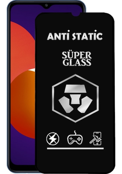 Samsung Uyumlu Galaxy M12 Tam Kaplayan Anti Statik Dayanıklı Süper Cam Ekran Koruyucu