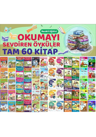 1.ve 2.sınıflar İçin Renkli Eğitici Okumayı Sevdiren Hikayeler 60 Kitap