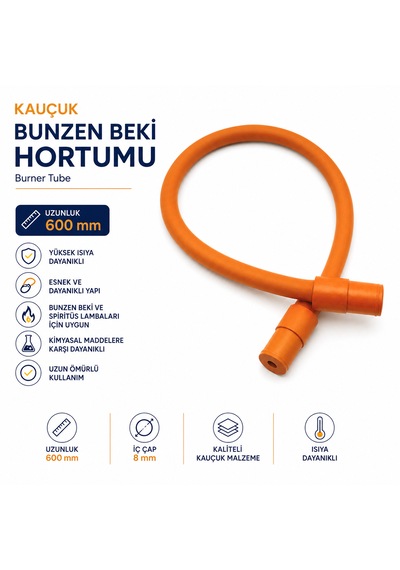 Kauçuk Bunzen Beki Hortumu 600 Mm - Burner Tube