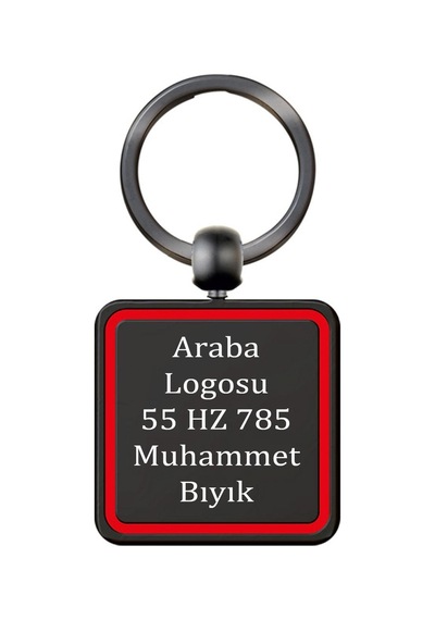 İsme Kişiye Özel Logolu Metal Unisex Anahtarlık