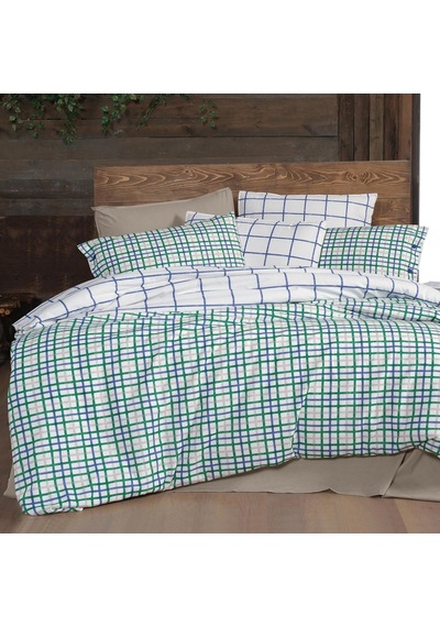 Mayon King Size Battal Boy %100 Pamuk Flanel Pazen Nevresim Takımı Mavi MAVI