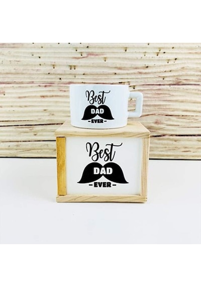 Ahşap Kutunda Best Dad Kupa Bardak 6998