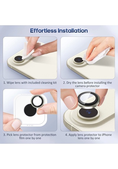 Apple Uyumlu iPhone 17 Air Kamera Koruyucu Premium Safir Gece Çekim Destekli Lens Koruma Parlak Temperli Cl