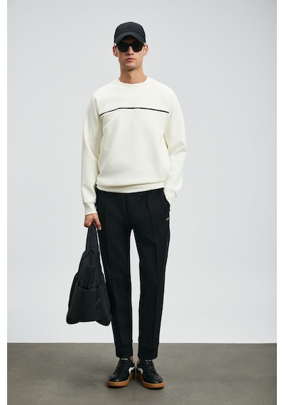 Lufian Erkek Cosmo Sweatshirt 112030181 Kırık Beyaz Kırık Beyaz