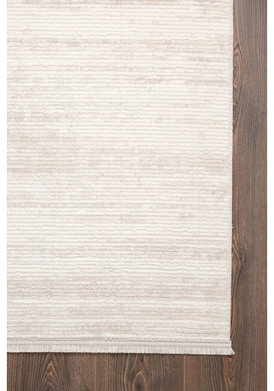 Armony Ar006a Beyaz Halı Bej Detaylı Modern Desen Akrilik Pamuk Taban Tozu Az Salon Halısı Koridor