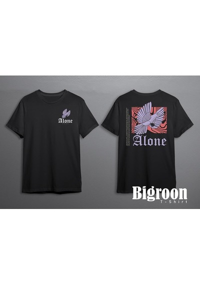 Alone Yalnız Kuş Bird Güvercin Tişört Unisex T-shirt 001